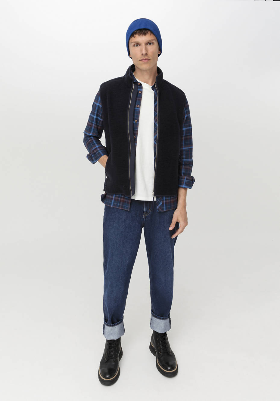 Wollfleece-Weste aus reiner Bio-Merinowolle