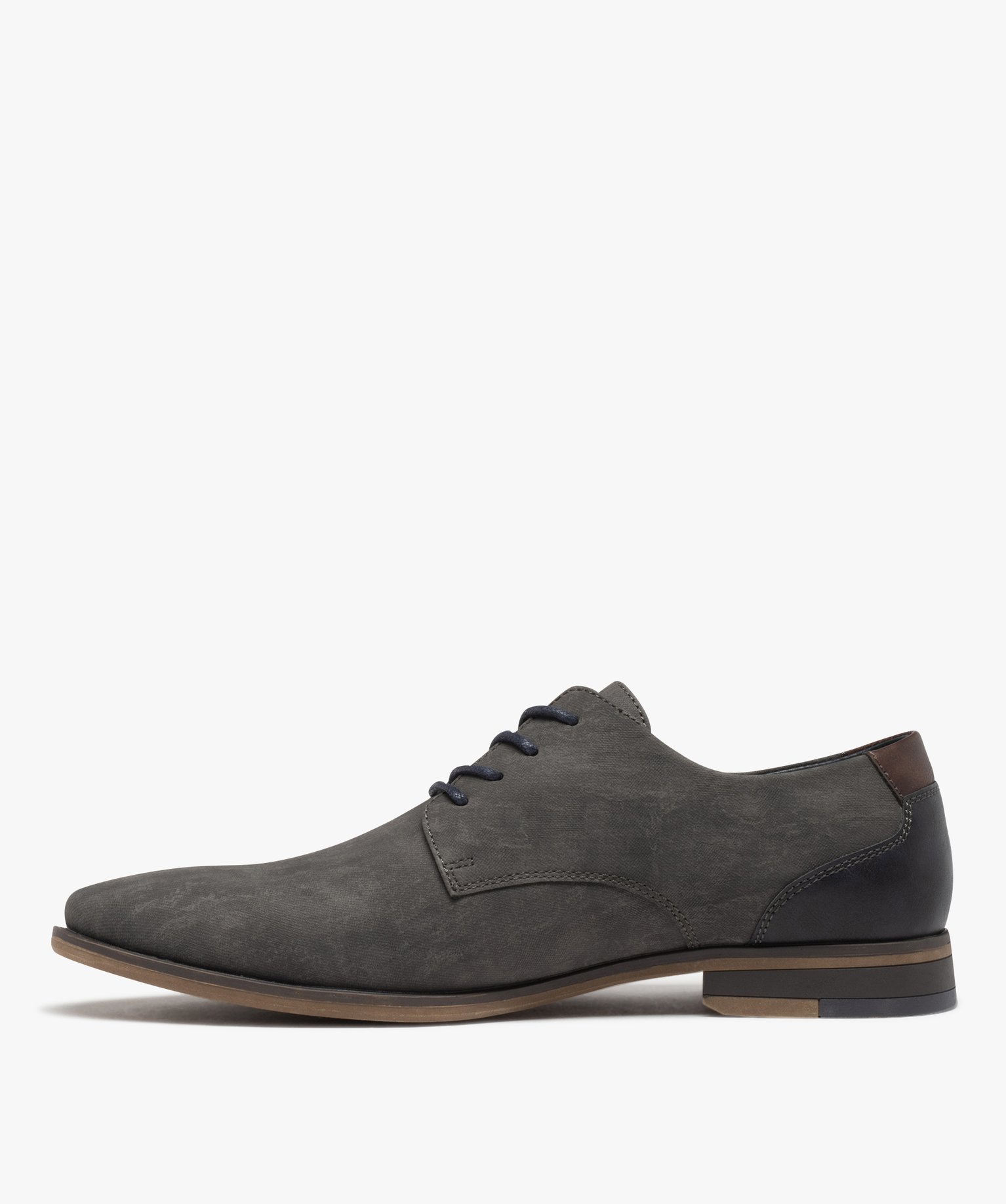 Derbies homme en suédine unie gris | GEMO