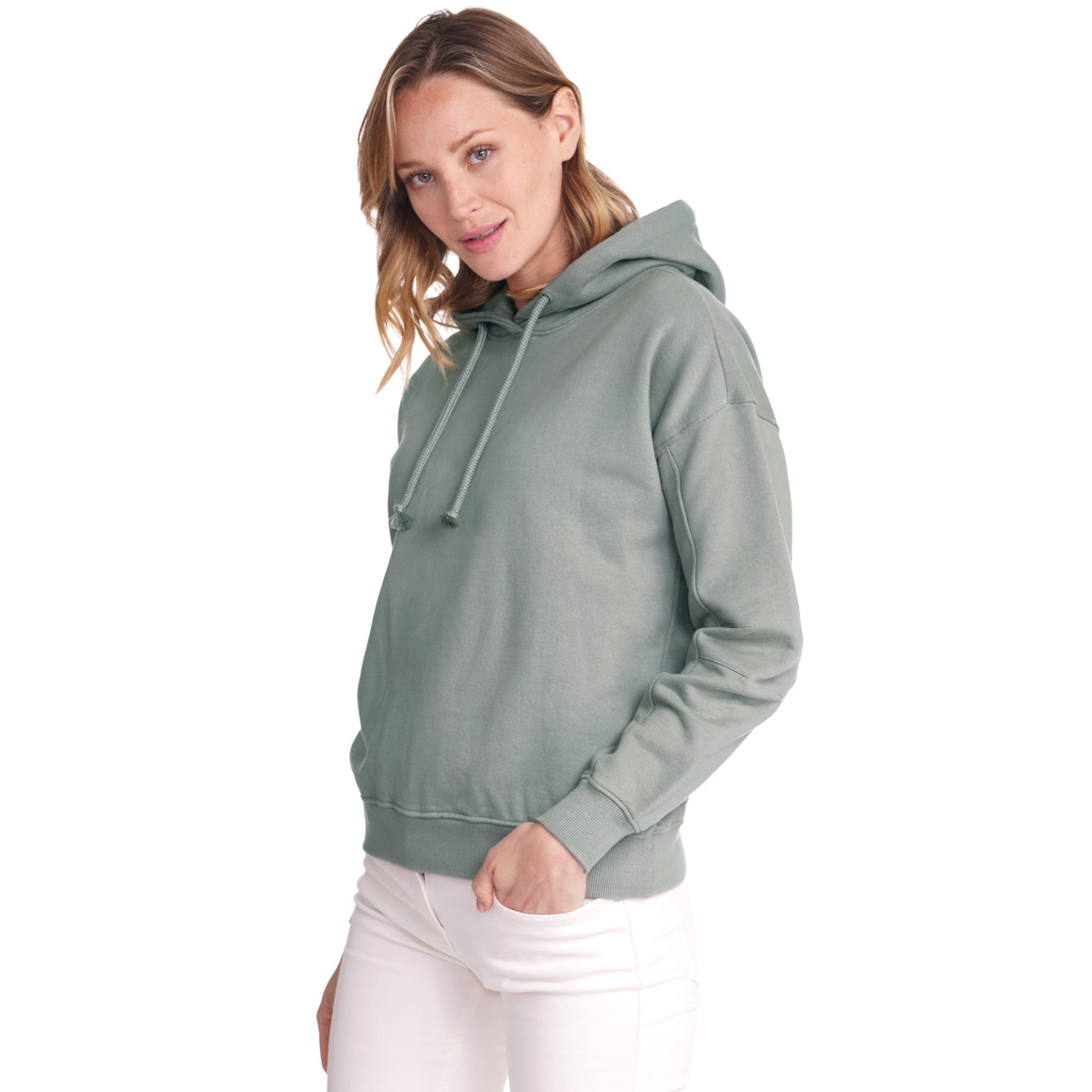Damen Hoodie mit Print auf der Kapuze