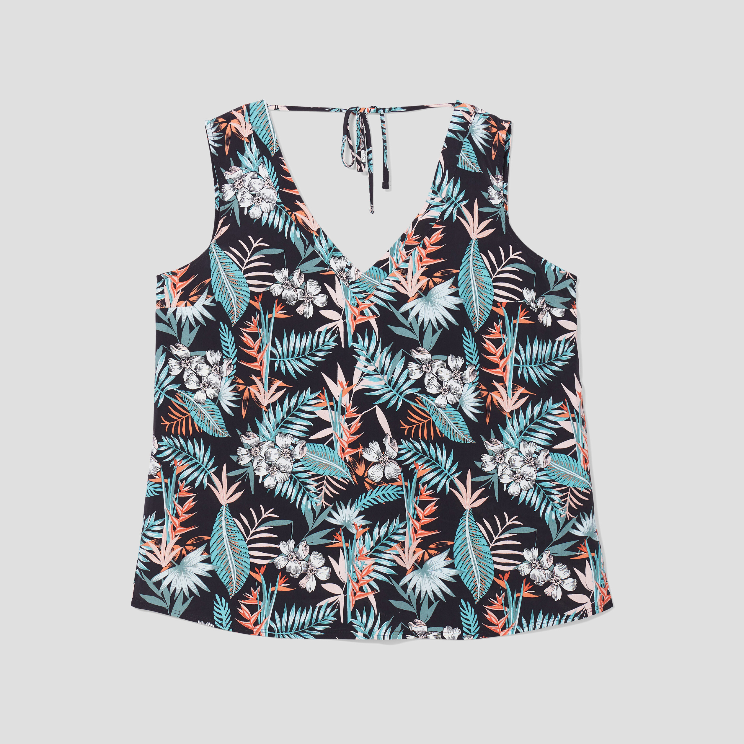 Blouse sans manches noir femme grande taille | La Halle