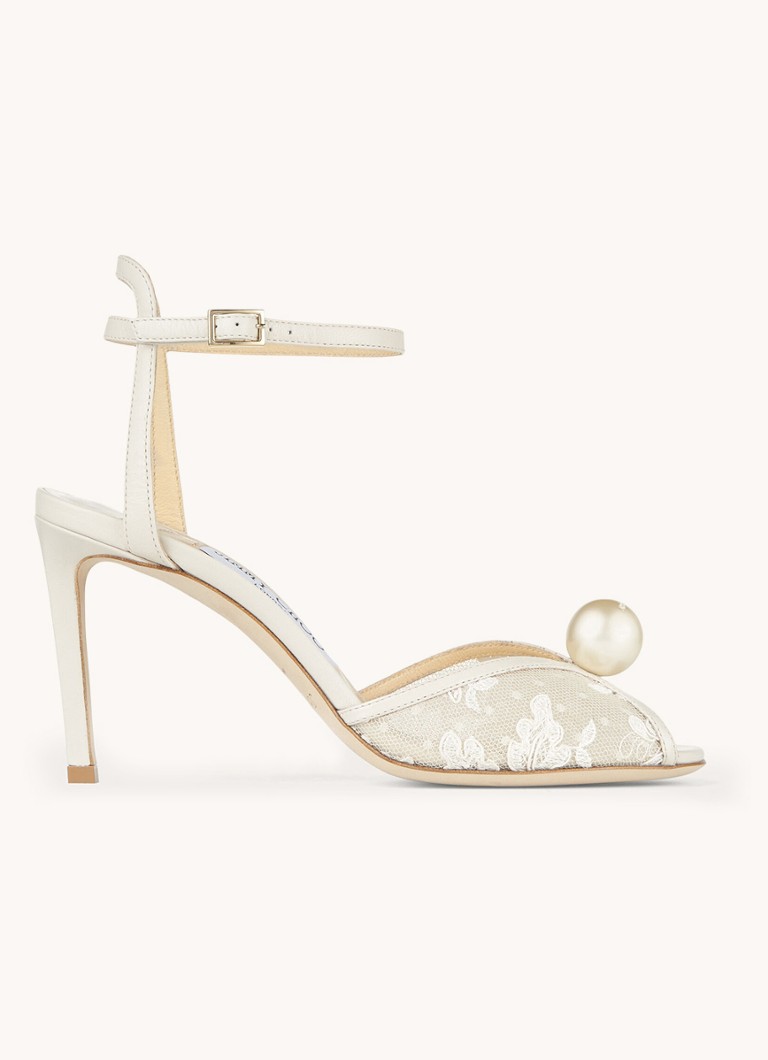 Sandalo Jimmy Choo Sacora 85 in pelle di vitello con lacci