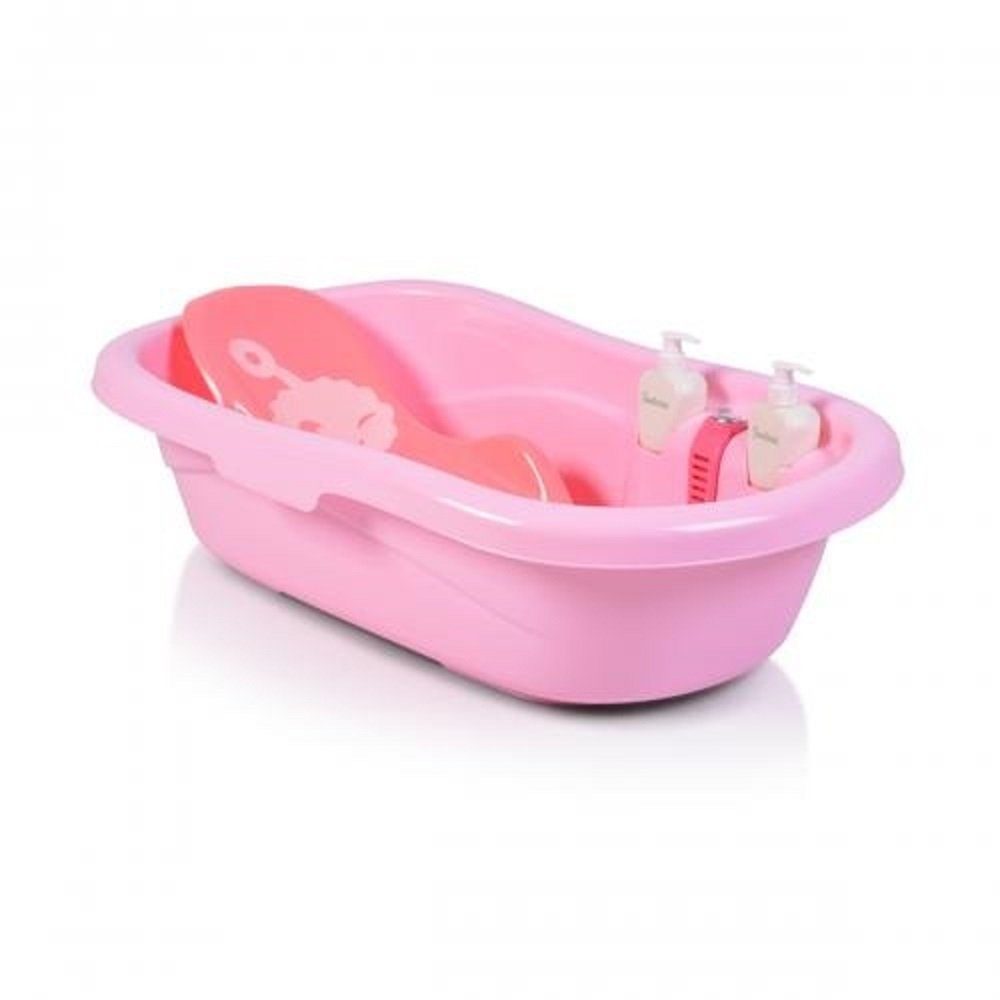 Moni Babybadewanne Babybadewanne Santorini, Zubehör 90 cm, Thermometer Shampoospender ab Geburt