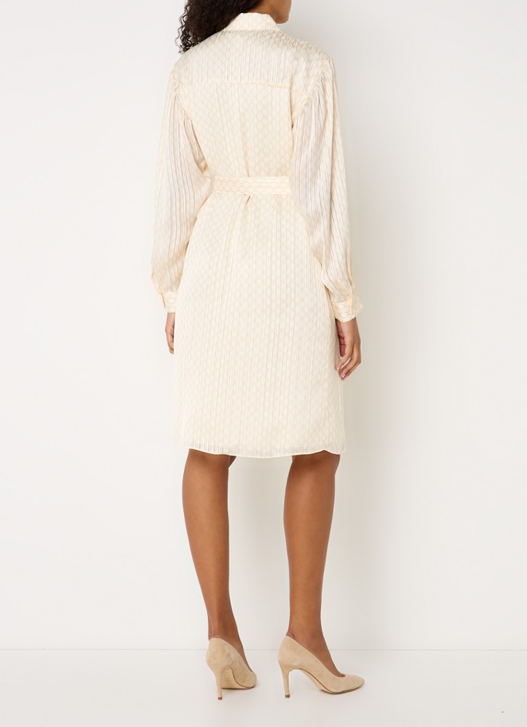Rochie midi tip cămașă Fifth House Daisy cu curea legată