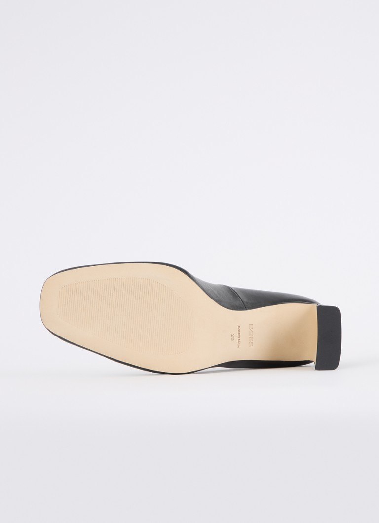 Pantofi cu toc din piele Laura de la HUGO BOSS cu logo