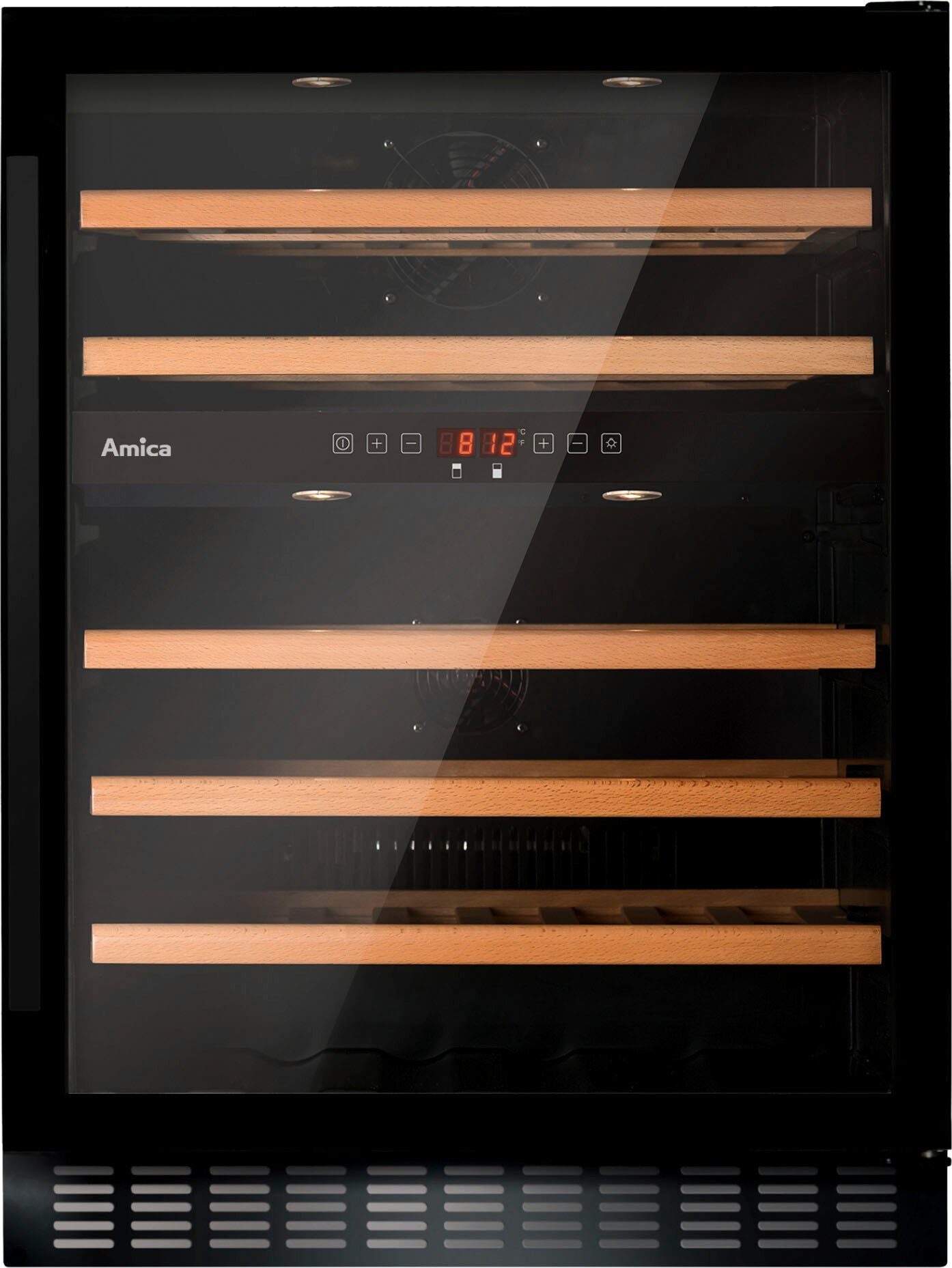 Amica Weinkühlschrank WK 341 110-1 S / WBB 4661 ADB,für 45 Standardflaschen á 0,75l, Standkühlschrank
