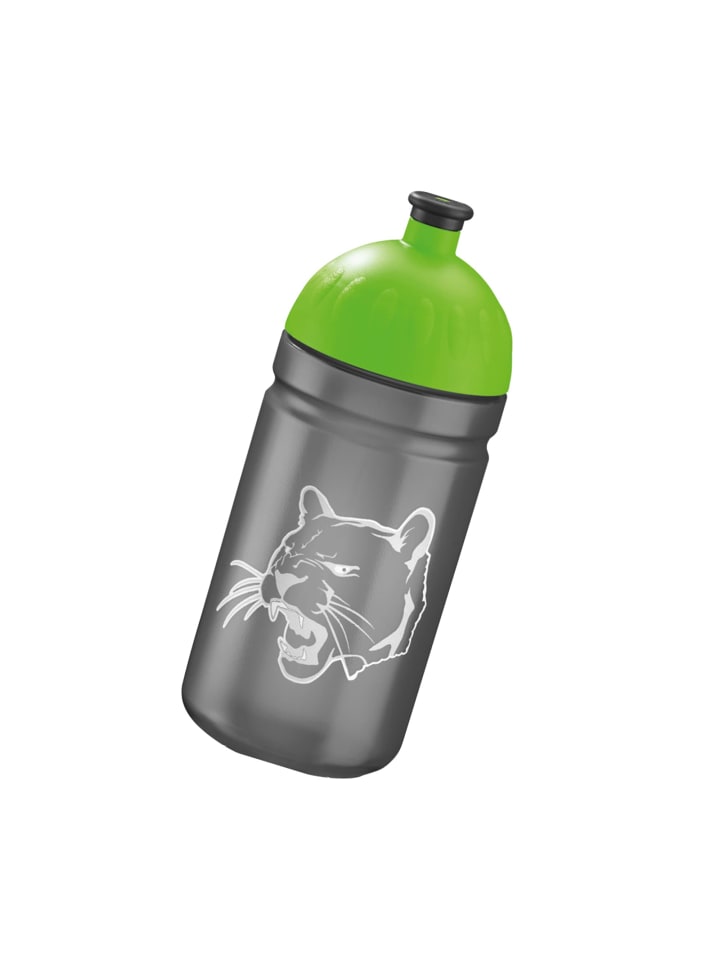 Step by Step Trinkflasche, 0,5 l, für Kindergarten und Schule in Wild Cat Chiko, Schwarz günstig kaufen 18,5 cm