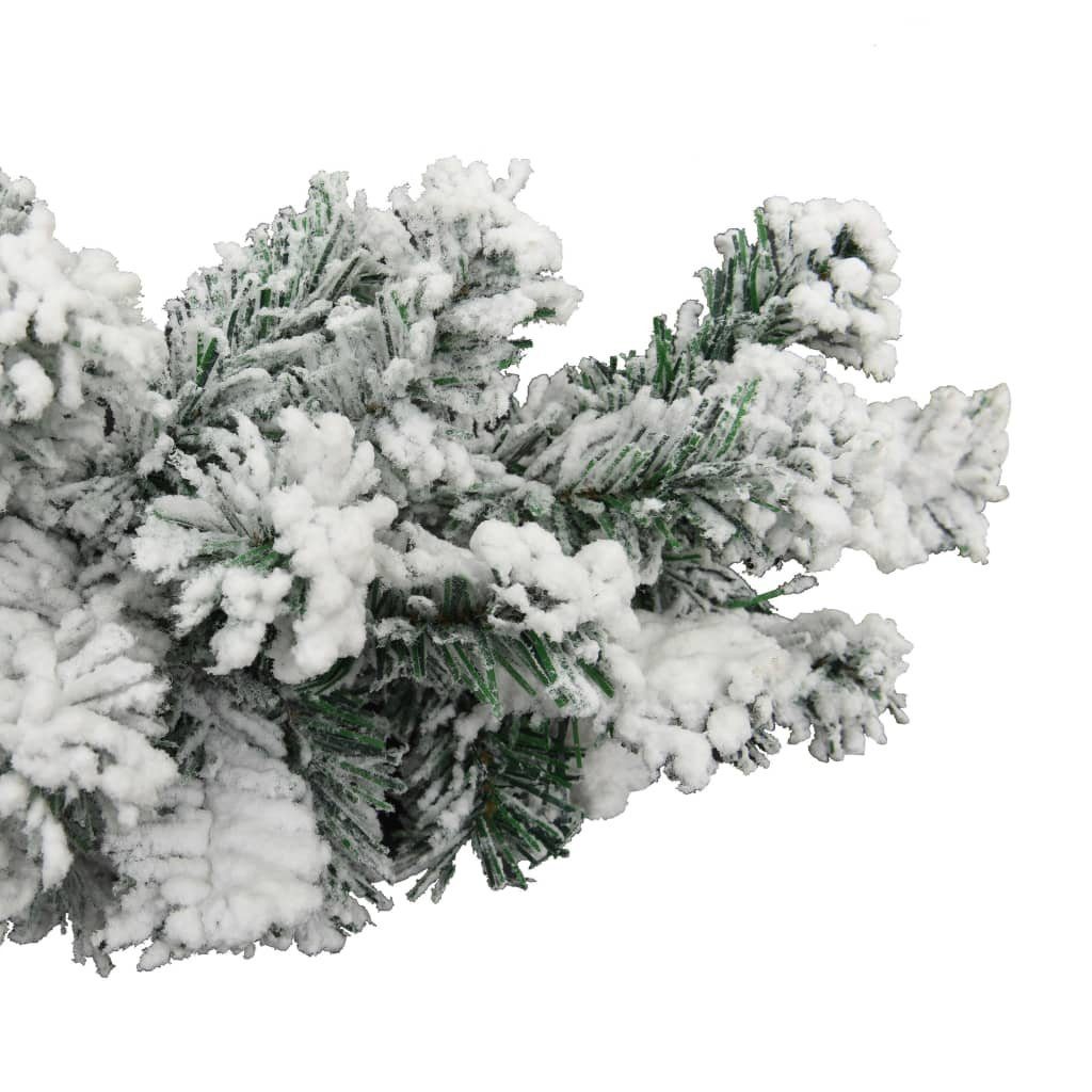 vidaXL Christbaumschmuck Weihnachtsgirlande mit Schnee Grün 5 m PVC (1-tlg)