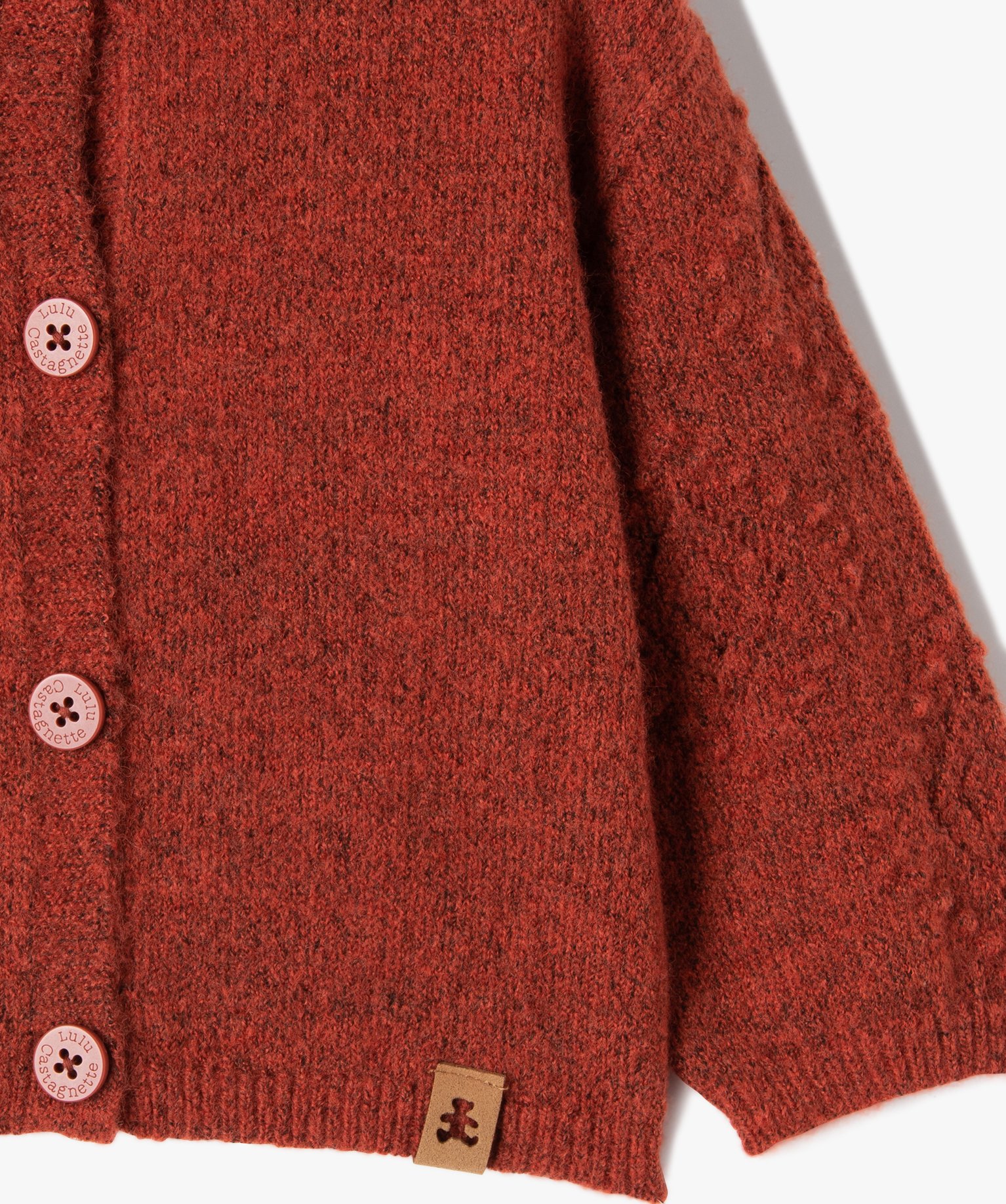 Gilet bébé fille avec manches fantaisie - LuluCastagnette rouge fonce | GEMO