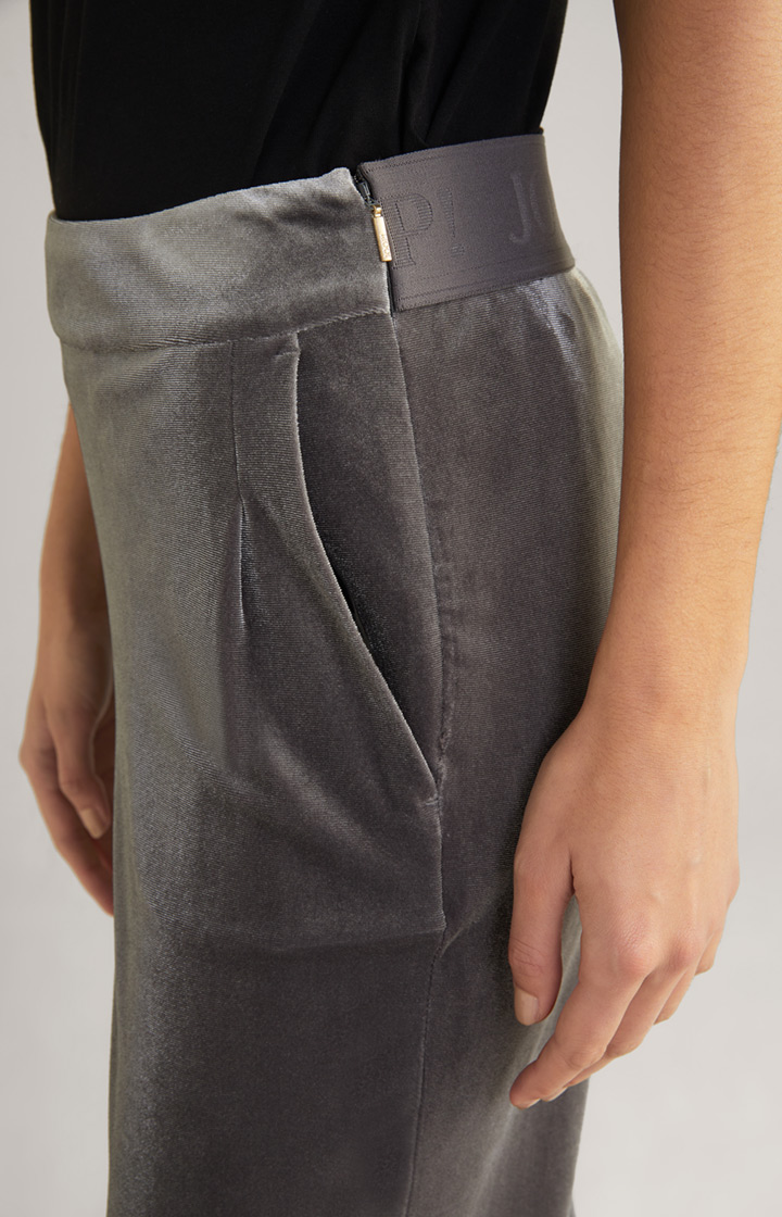 Samt-Hose in Grau