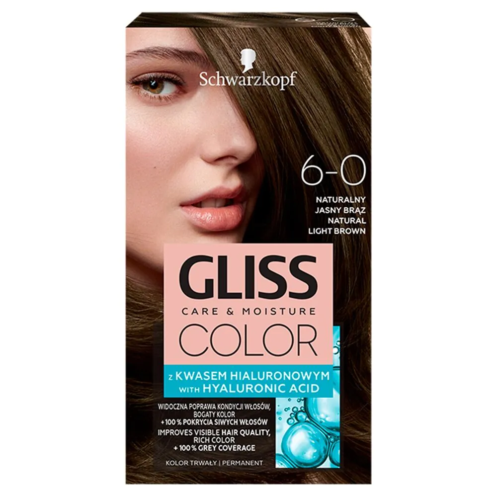 Gliss Color farba za kosu 6-0 Prirodna svijetlosmeđa