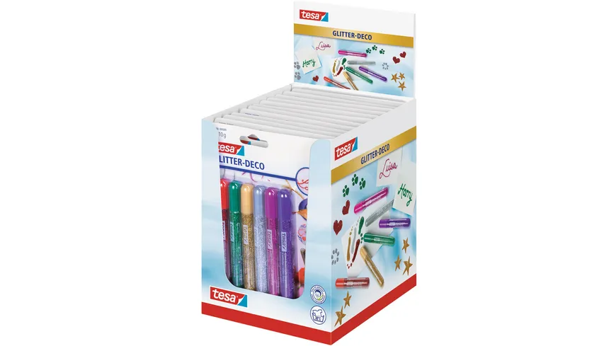 tesa® Glitter Deco Classic Colors  6 Stück 60 g