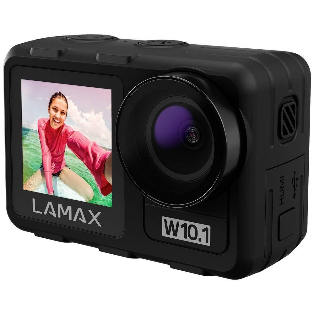 LAMAX Action Cam W10.1 Action Cam (4K, Bildstabilisierung, Dual-Display, Wasserfest, Touch-Screen)