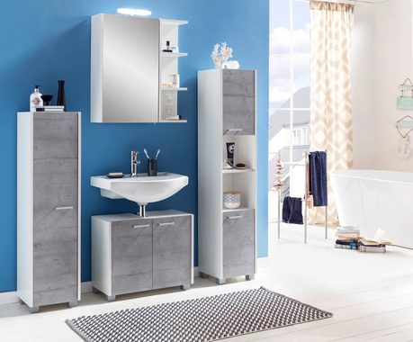 Schildmeyer Spiegelschrank Laif Breite 63 cm, 1-türig, 3 Regalfächer, Soft-Close, Made in Germany