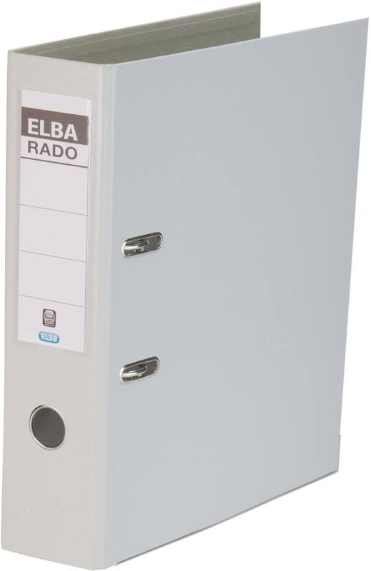 ELBA Rado Plast Ordner DIN A4 80 mm Grau 2 Ringe 10 497 PVC (Polyvinylchlorid) Hochformat
