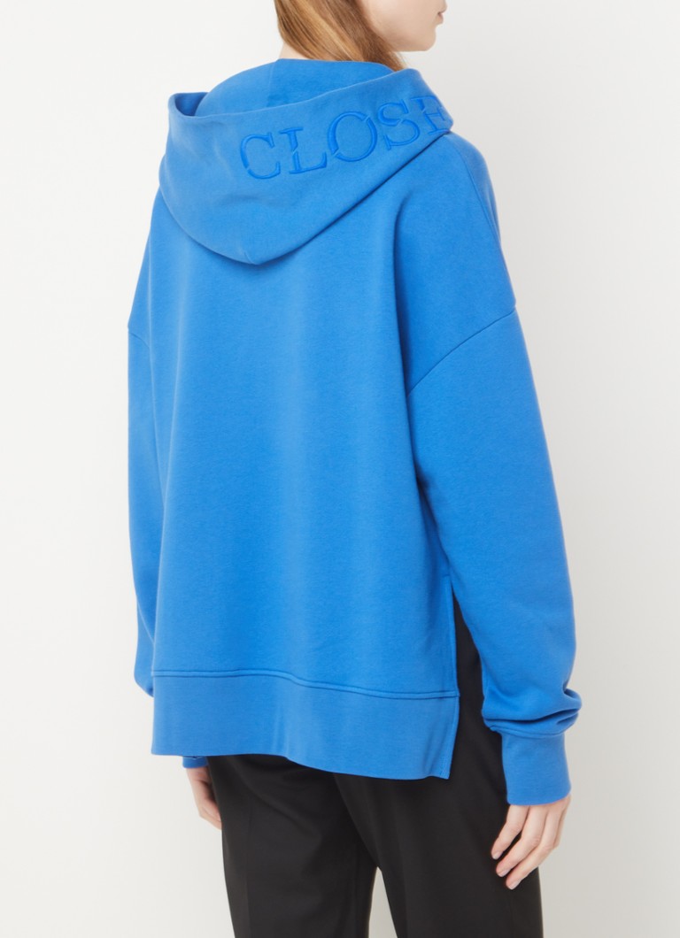 Geschlossener Hoodie aus Bio-Baumwolle mit Logostickerei
