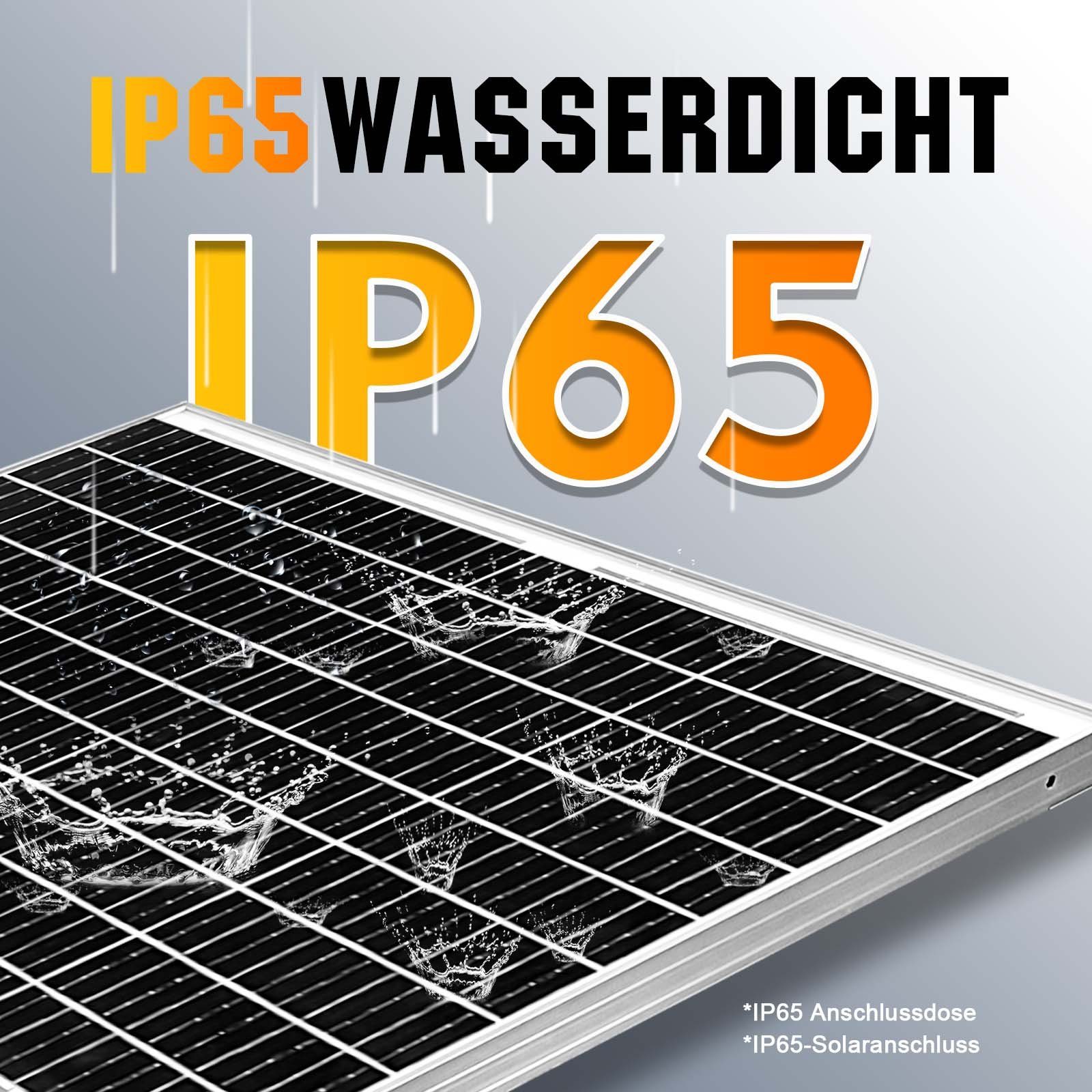 GLIESE Solarmodul 100W Solarmodul, 100,00 W, Monokristallin, (Set, 3 Stücke Solarmodul), Hoher Wirkungsgrad in Kombination mit geringem gewicht