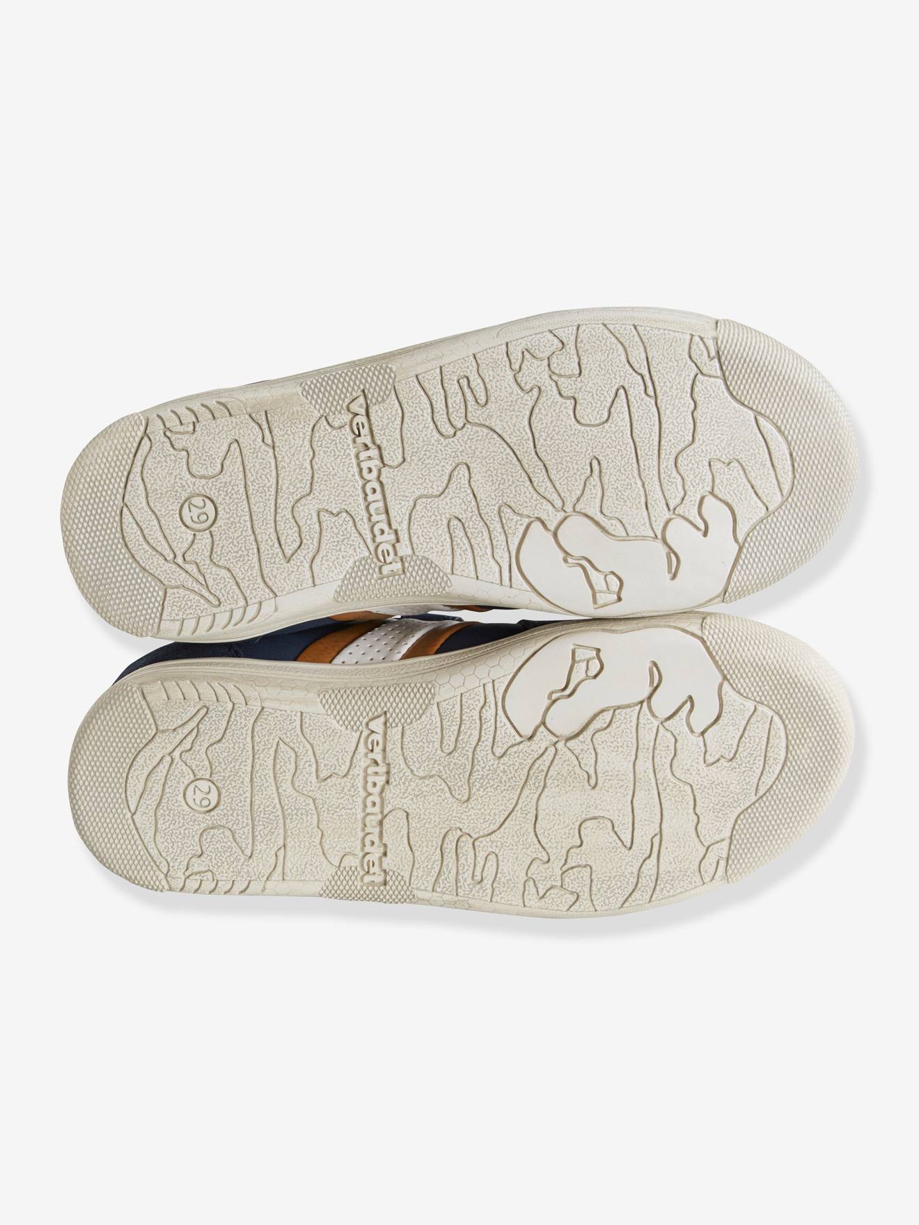 Vertbaudet Jungensneakers mit Klettverschluss - weiß/marine/gelb