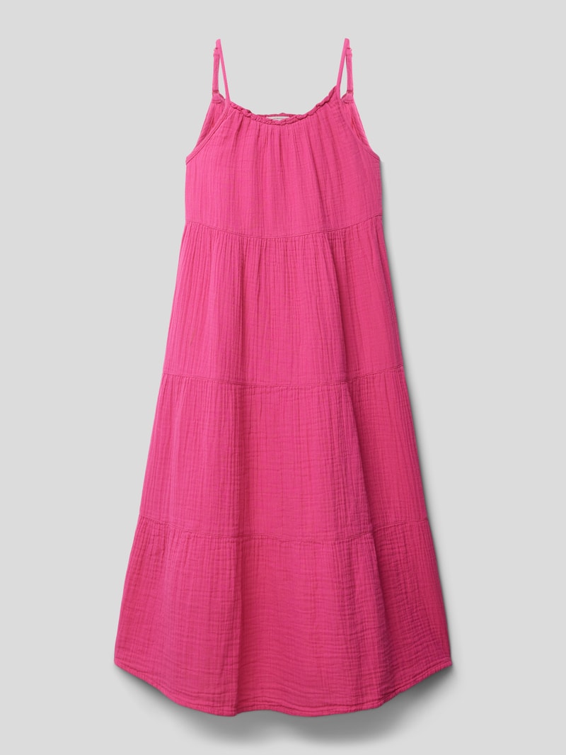 Kleid im Stufen-Look in pink