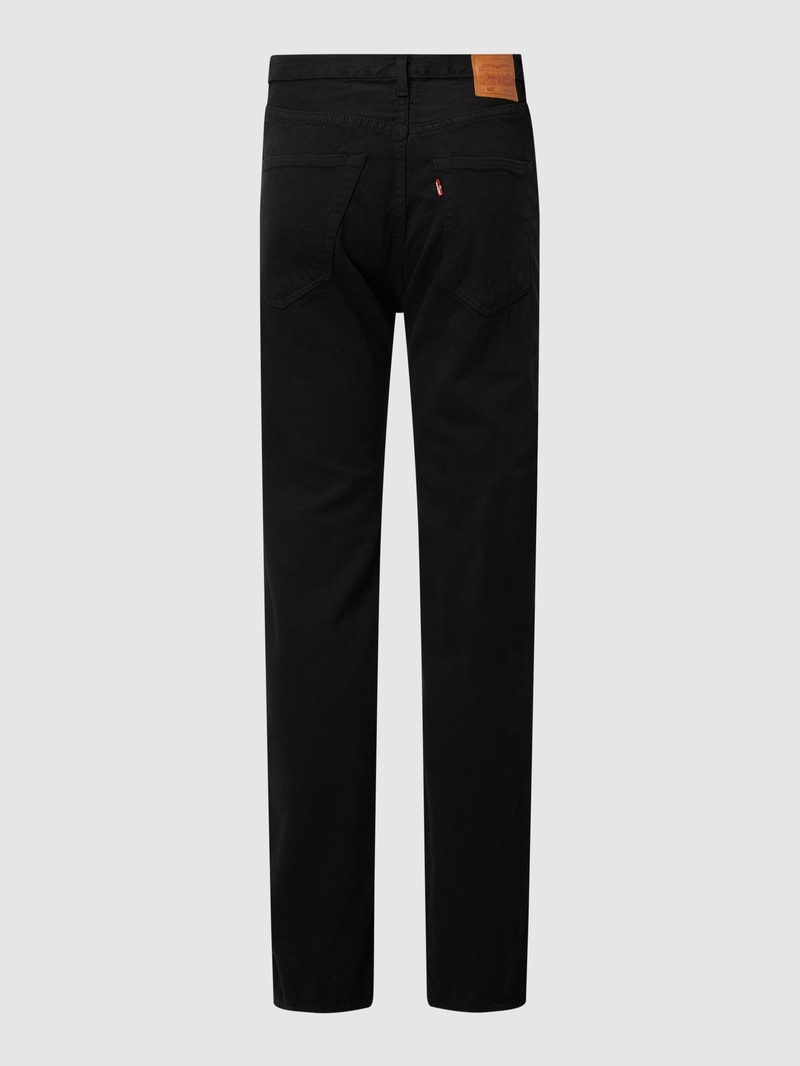 Straight Fit Jeans aus Baumwolle Modell '501™' in schwarz