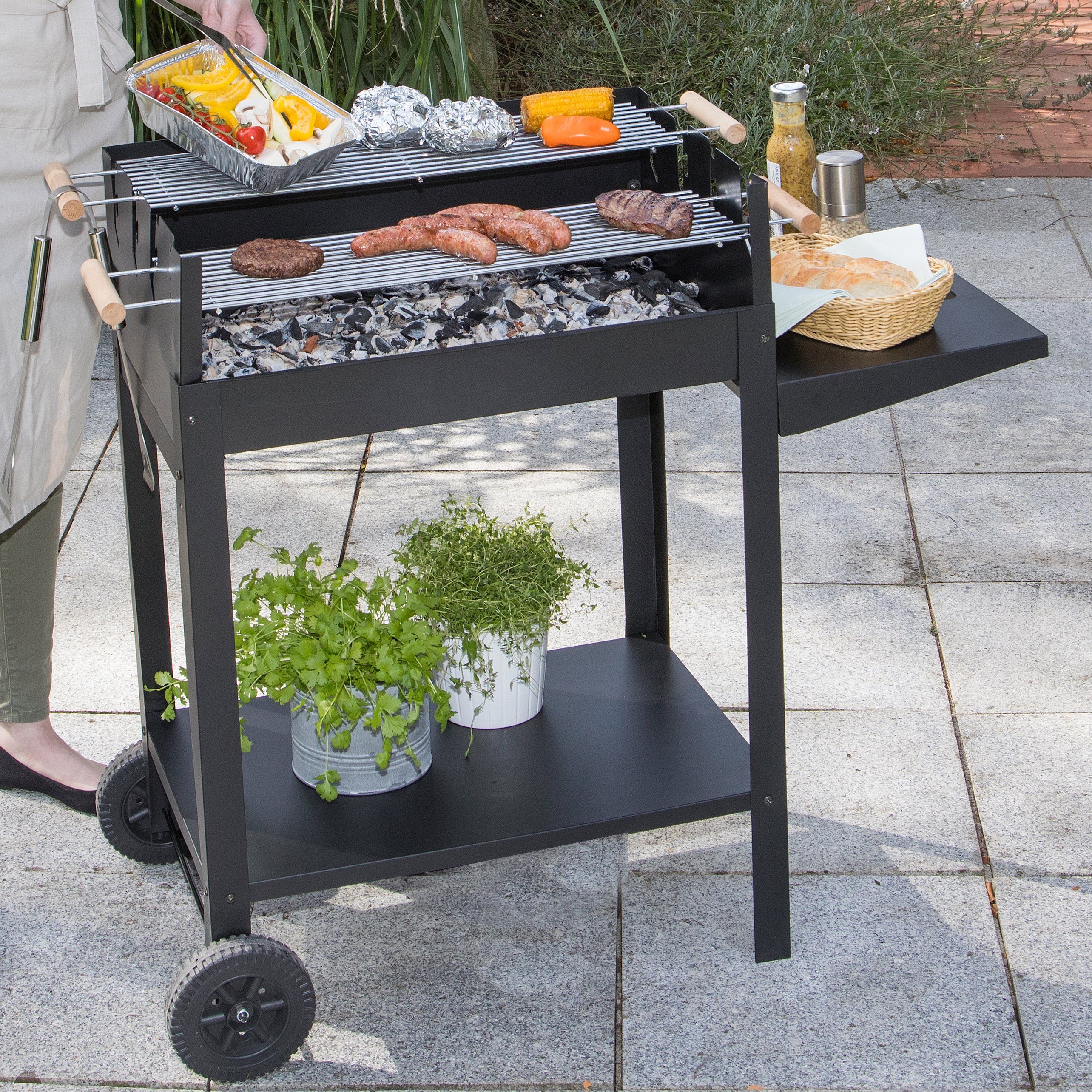 KONIFERA Holzkohlegrill Denver, BxTxH: 96x41x82 cm