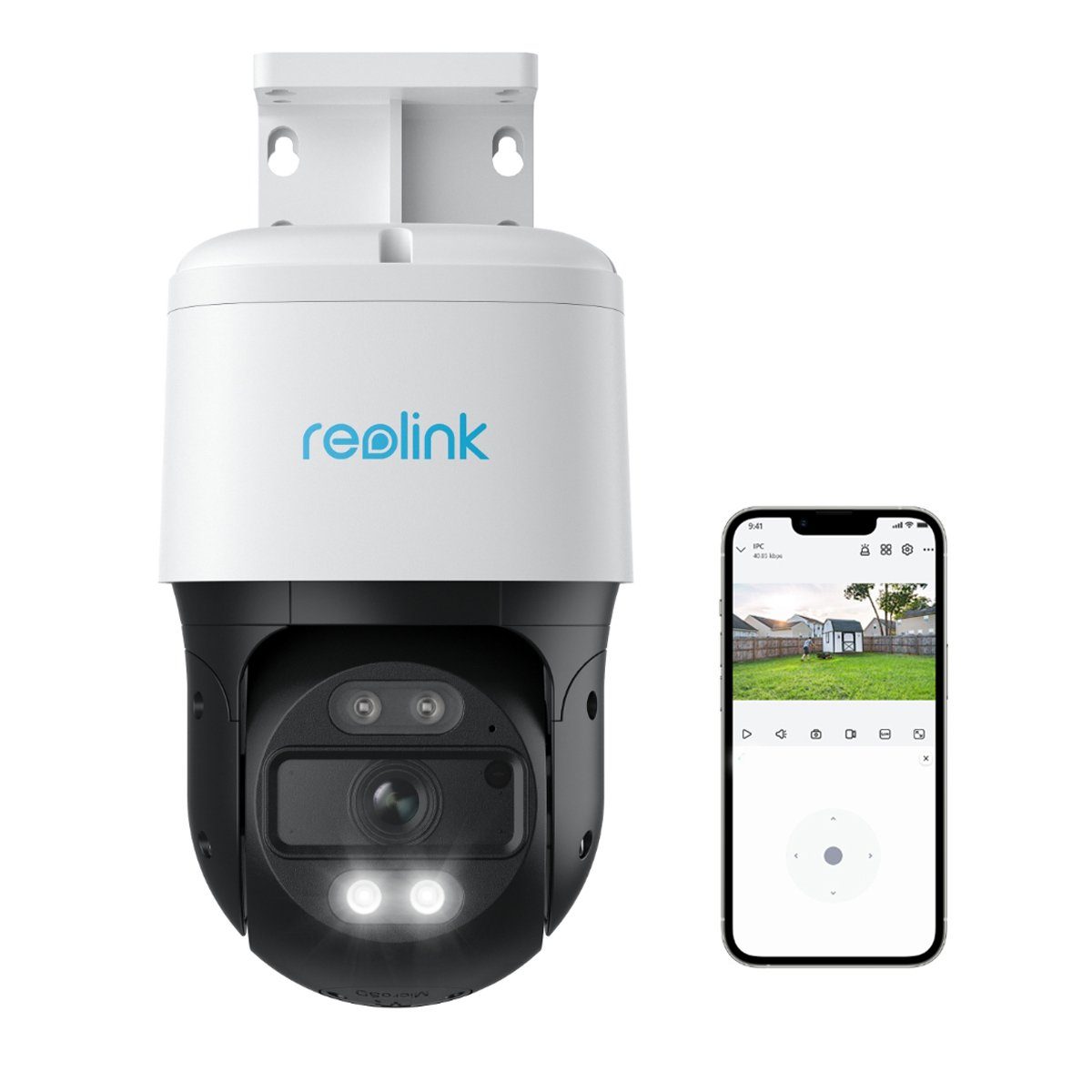 Reolink 4K Pan-Tilt mit Smarte Auto-Tracking T81 Überwachungskamera (Außenbereich, Innenbereich, Strom und Netzwerk-Verbindung über Ethernet-Kabel, Personen-/Fahrzeugerkennung, Haustiererkennung, Zwei-Wege-Audio, 4K 8MP)