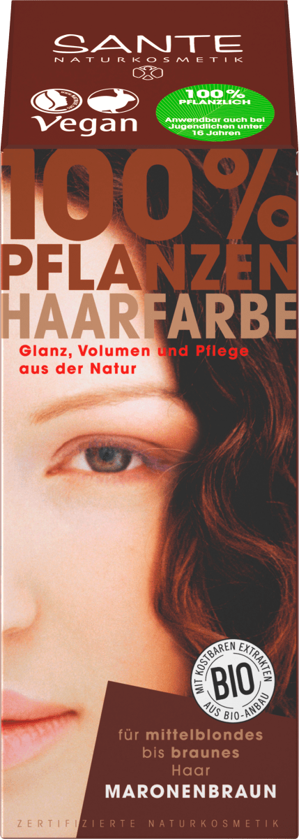 Pflanzenhaarfarbe Maronenbraun, 100 g