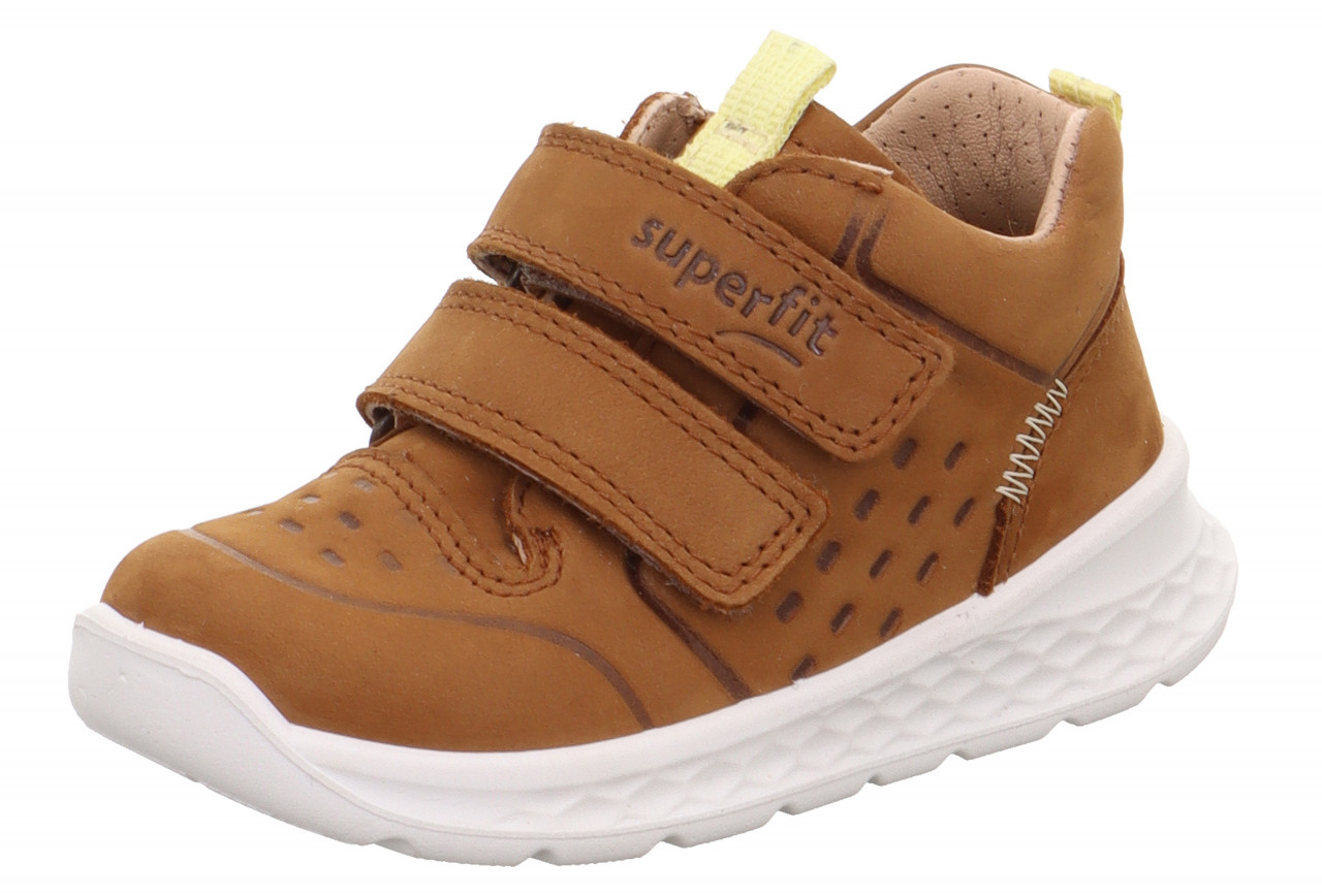 BREEZE - Braun/Gelb Sneaker low mit Klettverschluss
