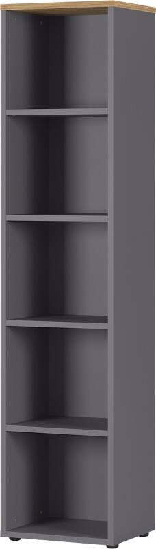 Germania Bücherregal 4234-564 Eiche, Grau 450 mm (B) x 400 mm (T) x 1970 mm (H)
