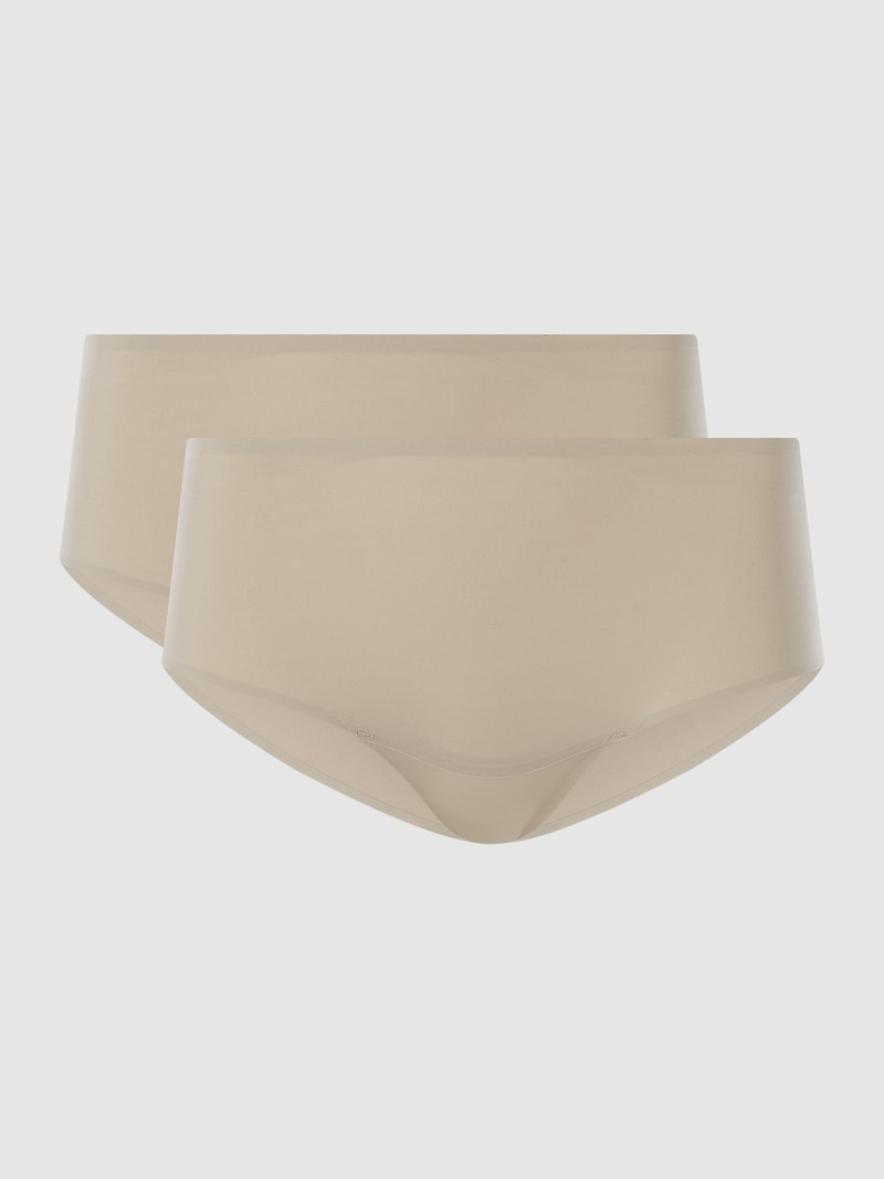 Panty mit Stretch-Anteil im 2er-Pack - figurformend in taupe