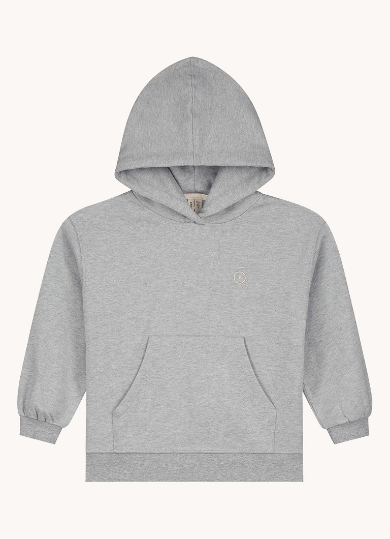 Moletom com capuz Gray Label em algodão orgânico com bolsos laterais