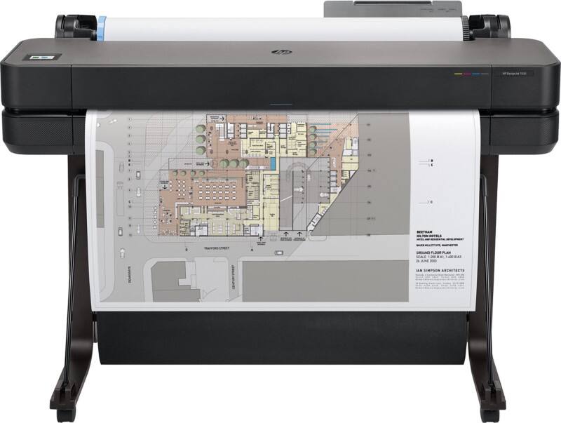 HP Designjet T630 Farb Tintenstrahl Großformatdrucker DIN A1 Schwarz 5HB11A