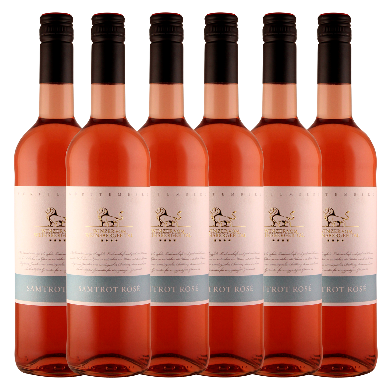 Württembergische WZG Winzer vom Weinsberger Tal Samtrot Rosé Qualitätswein 0,75 l 6er Karton
