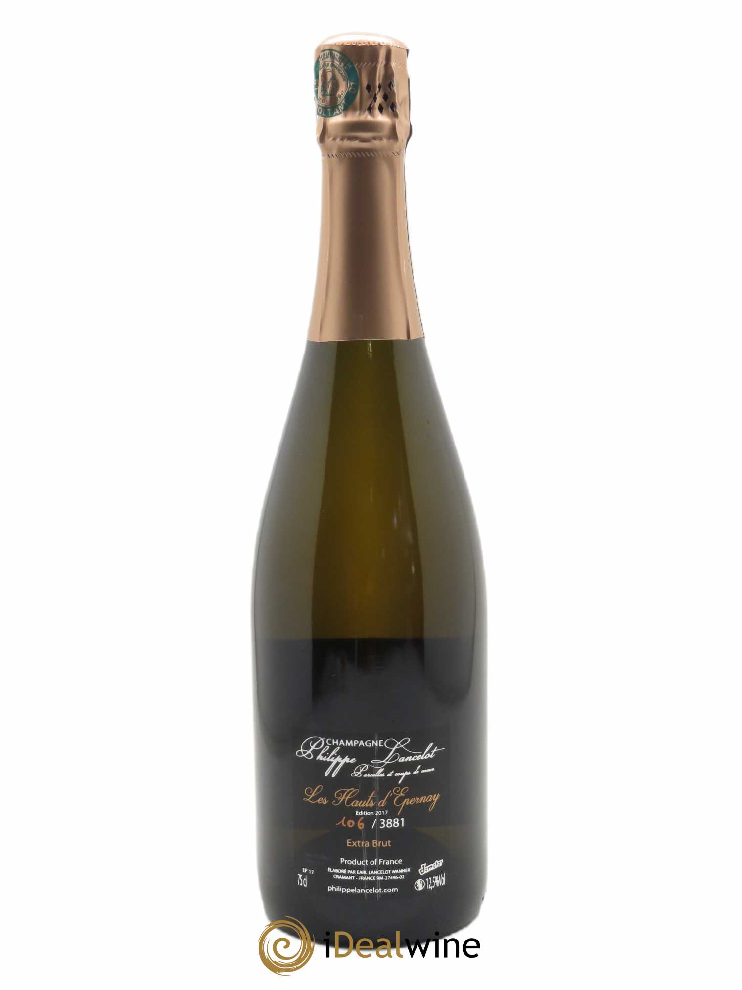 Les Hauts d'Epernay Philippe Lancelot  2017 - Lot de 1 Bouteille