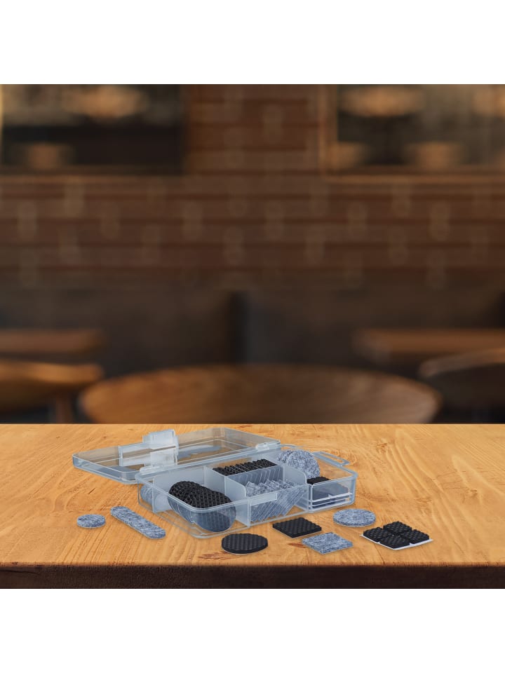 relaxdays 136 x Möbelgleiter in Grau/ Schwarz günstig kaufen onesize