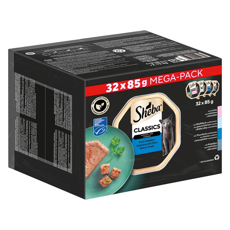 Multipack Sheba Varietäten Schälchen 32 x 85 g