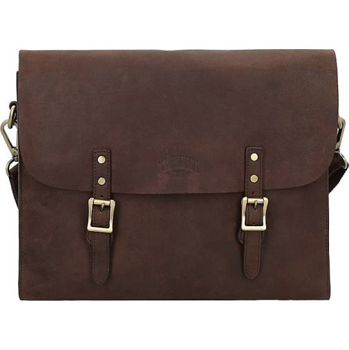 Klondike 1896 Brett Messenger Leder 38 cm Laptopfach