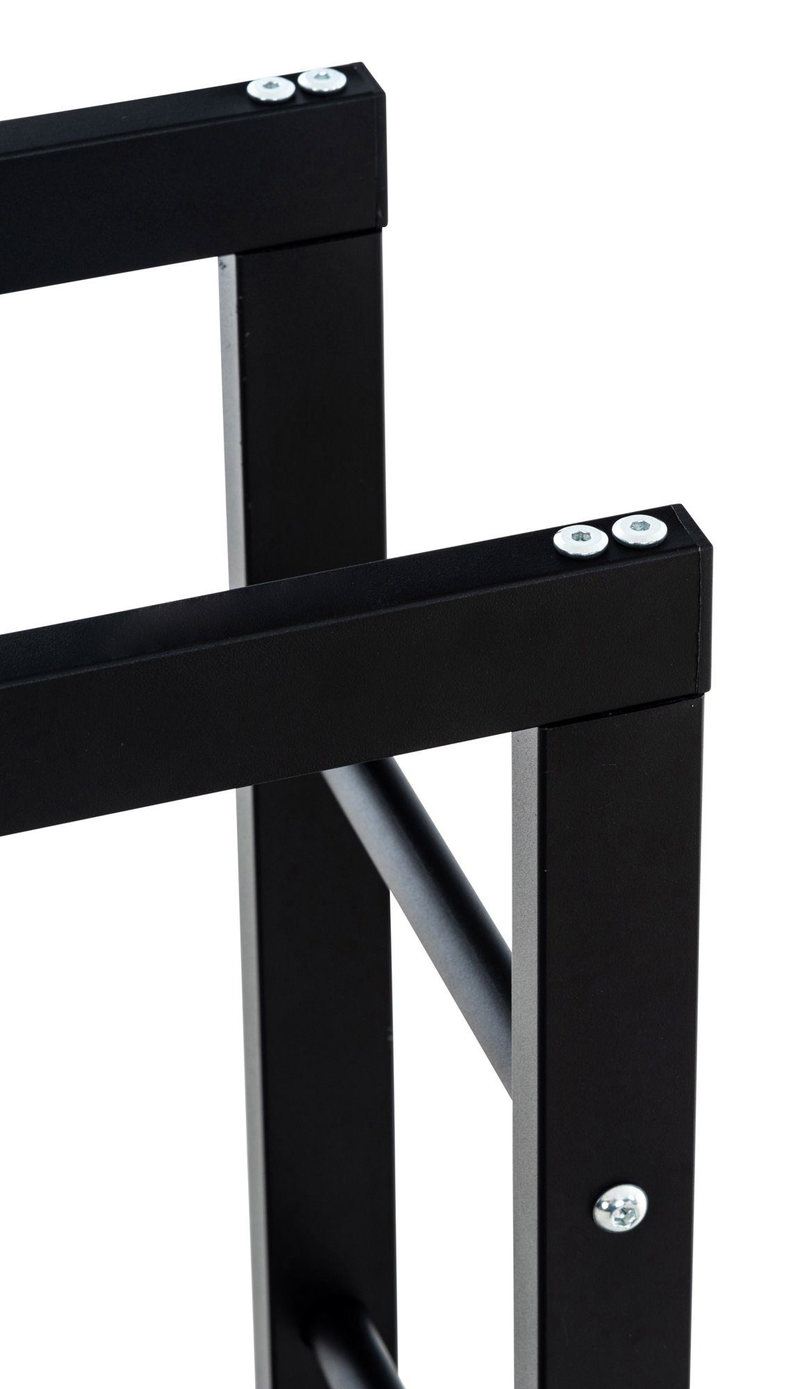 CLP Kaminholzregal Keri V2, BxTxH:40x25x80 cm, schwarzes Metall