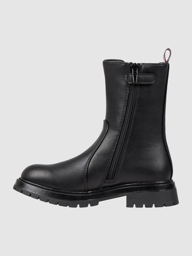 Chelsea Boots in Leder-Optik Modell 'Ashlyn' in schwarz