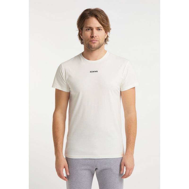 SOMWR T-Shirt With Slim Straw Back Print T-Shirt Herren