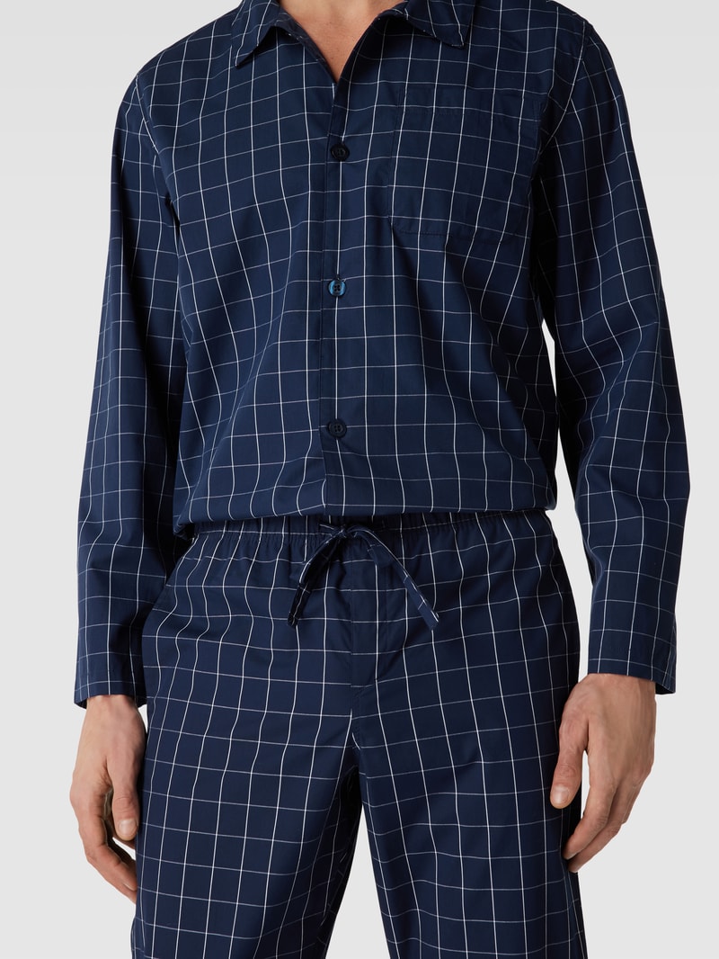 Pyjama mit Streifenmuster in dunkelblau