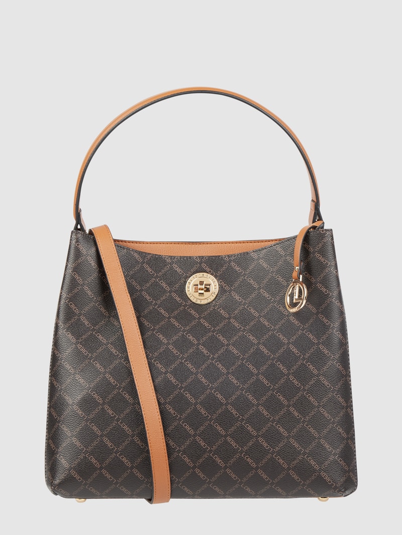 Hobo Bag mit Logo-Muster Modell 'Filiberta' in mittelbraun