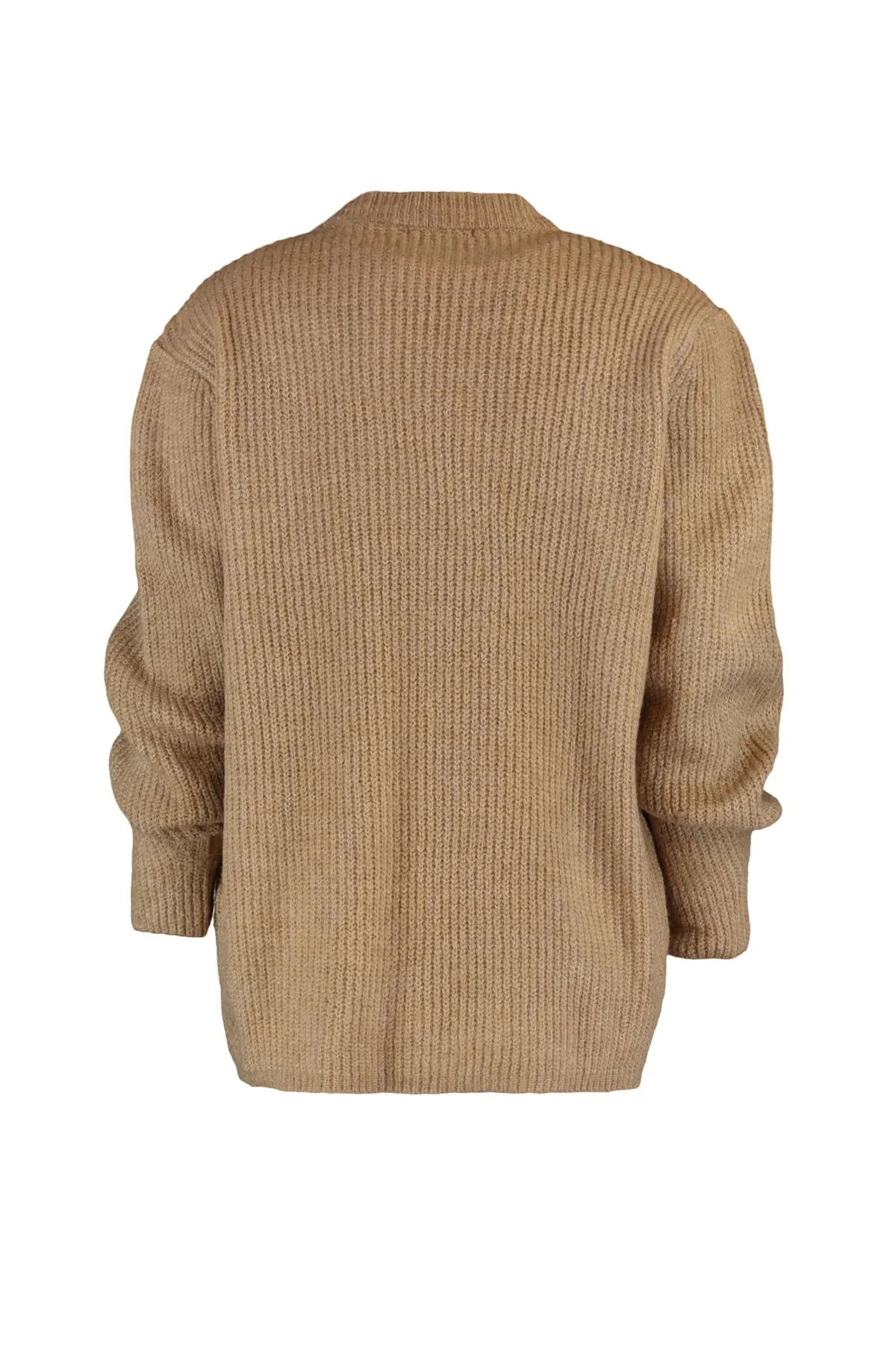 Trendyol Collection  Camelfarbener, weicher Strickpullover mit weiter Passform und einfacher Struktur TWOAW20FV0142