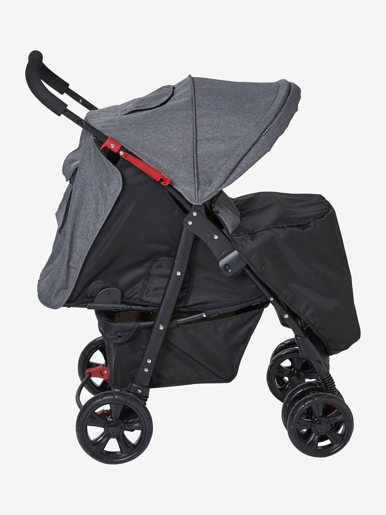 Combiné duo babycoque + poussette vertbaudet Primacity gris