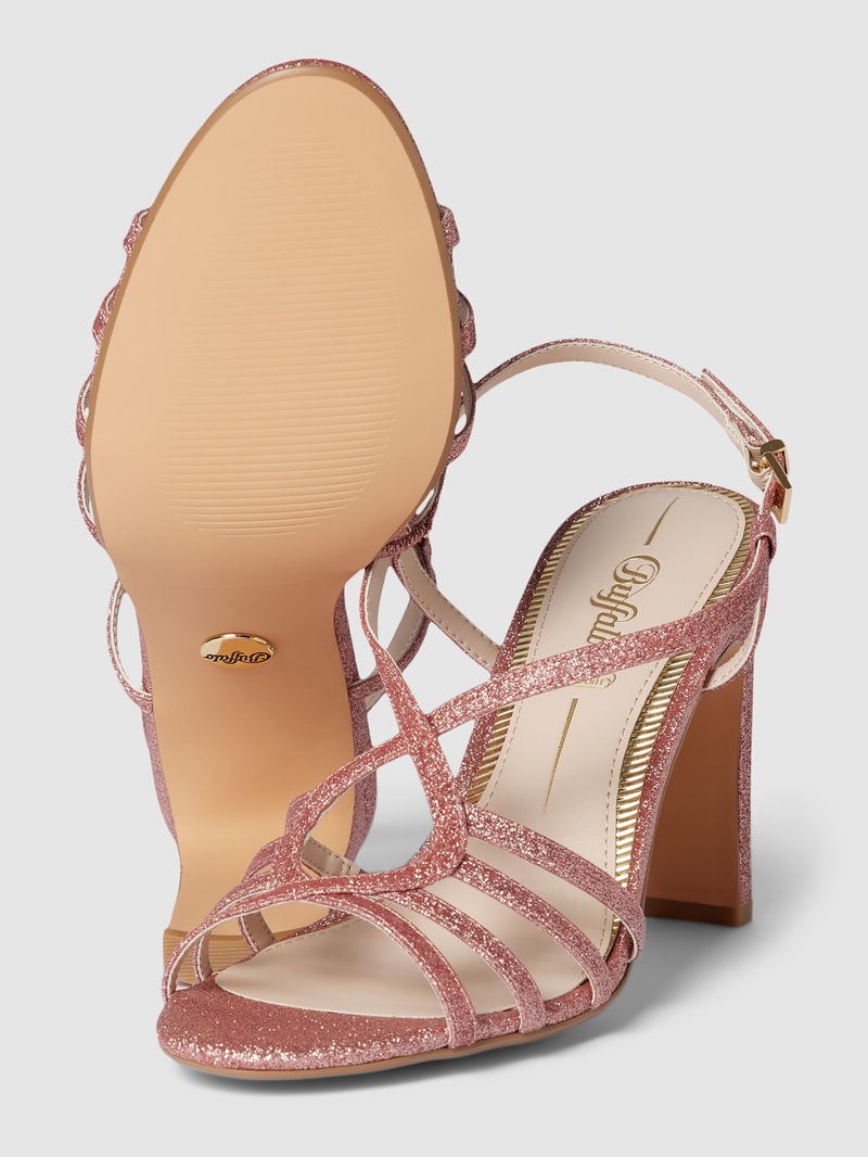 Sandalette aus Satin Modell 'Jean' in rose gold