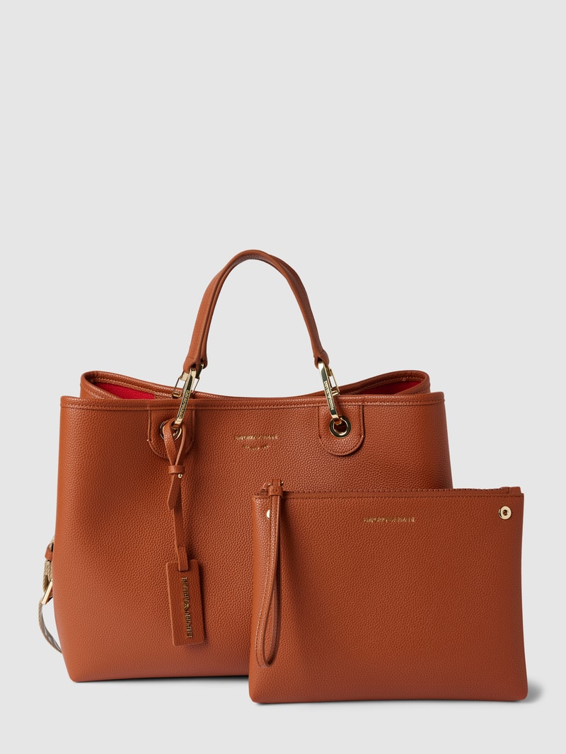 Shopper mit Label-Detail in camel
