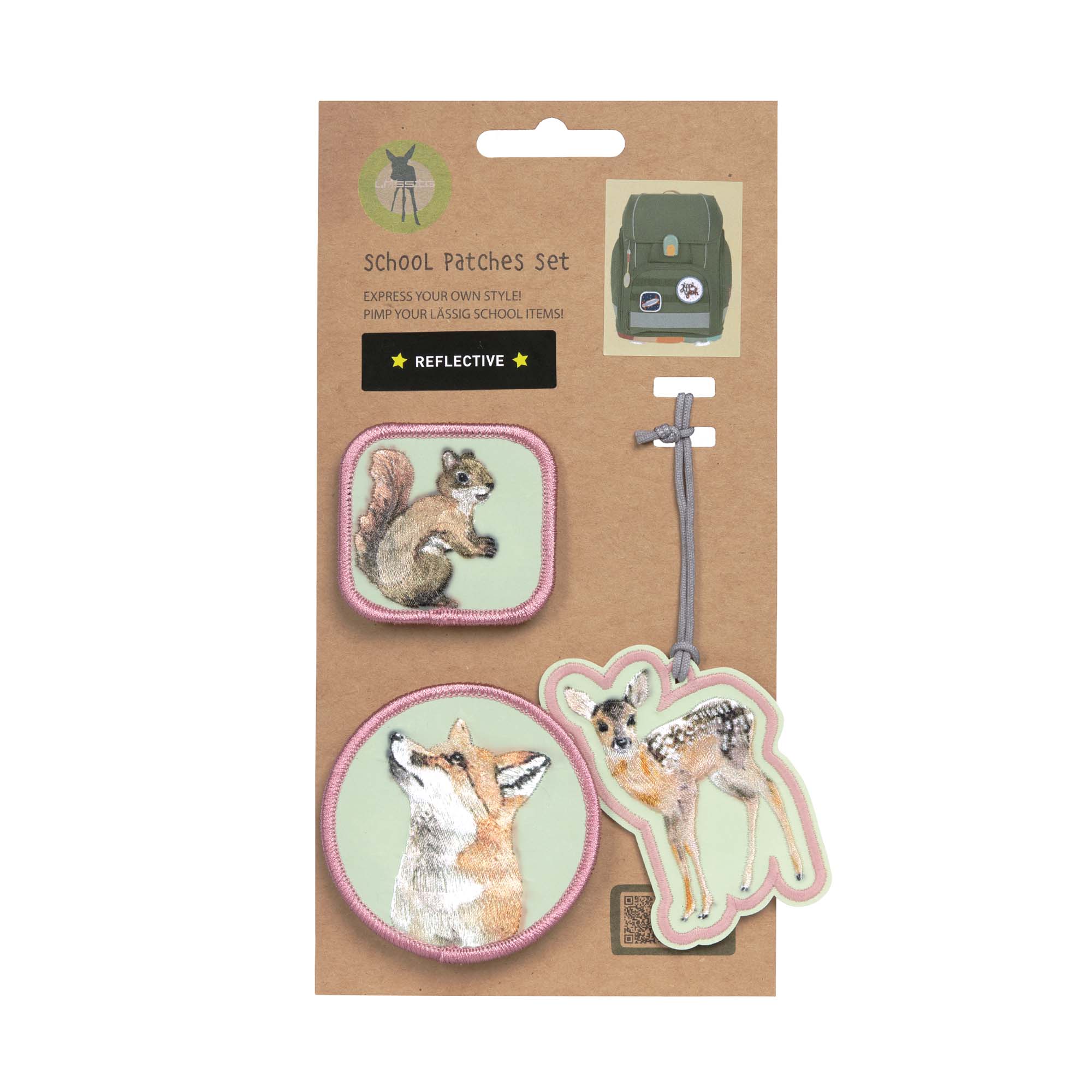 Anhänger & Patches 3er Set, Wald