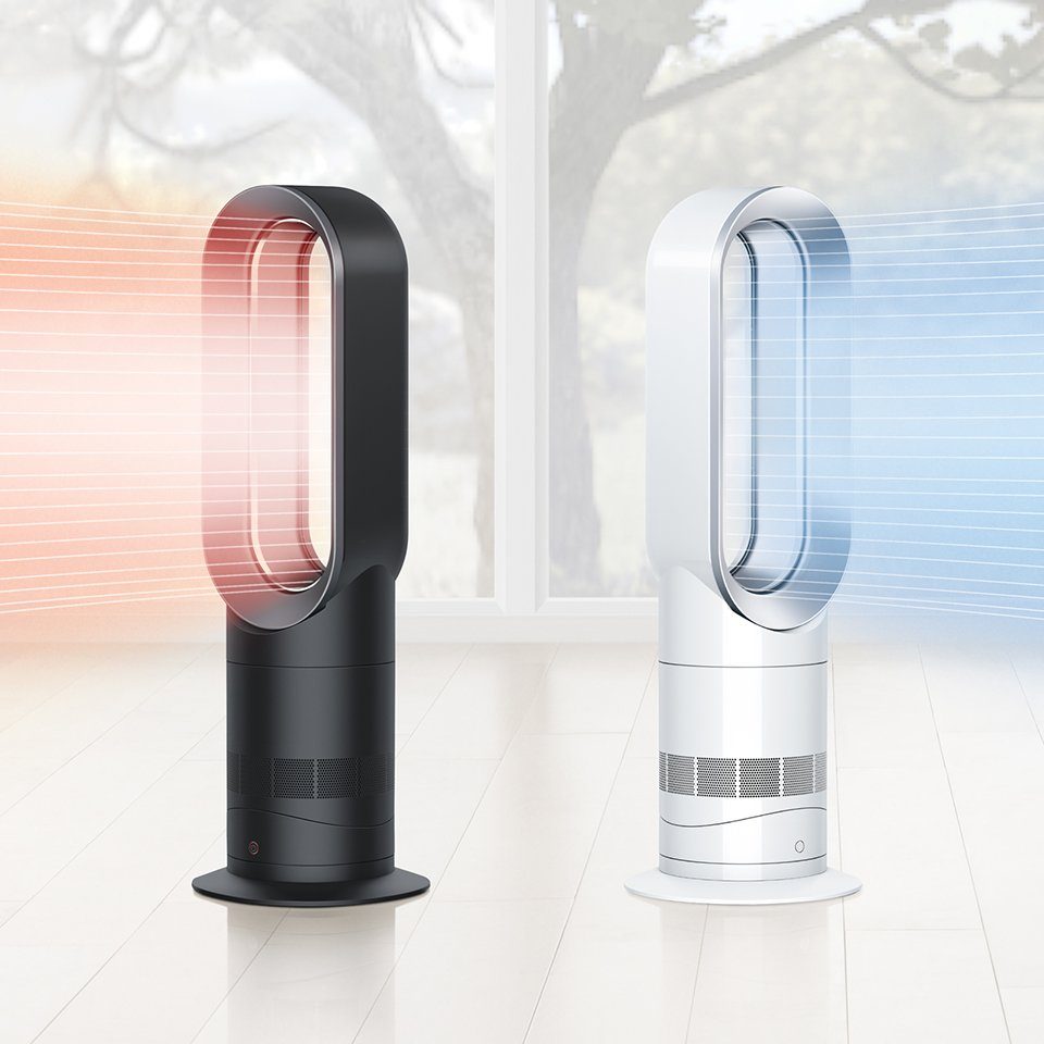 DYSON Tischventilator AM09 Hot+Cool Ventilator Heizlüfter Weiß/Silber