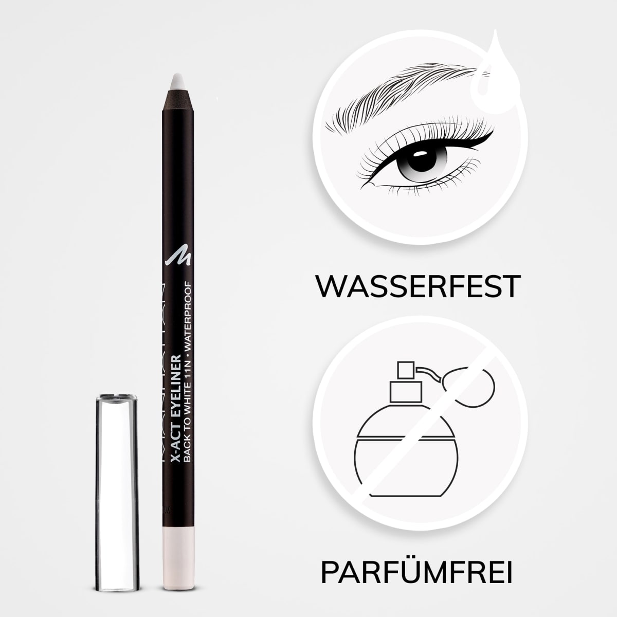 Eyeliner X-Act Waterproof 11 N Back To White, 1,2 g