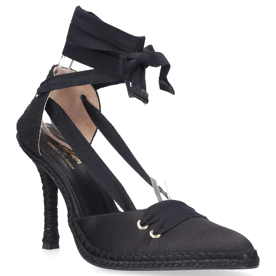 CASTAÑER BY MANOLO BLAHNIK - Espadrilles MANOLO HIGH Satin - schwarz