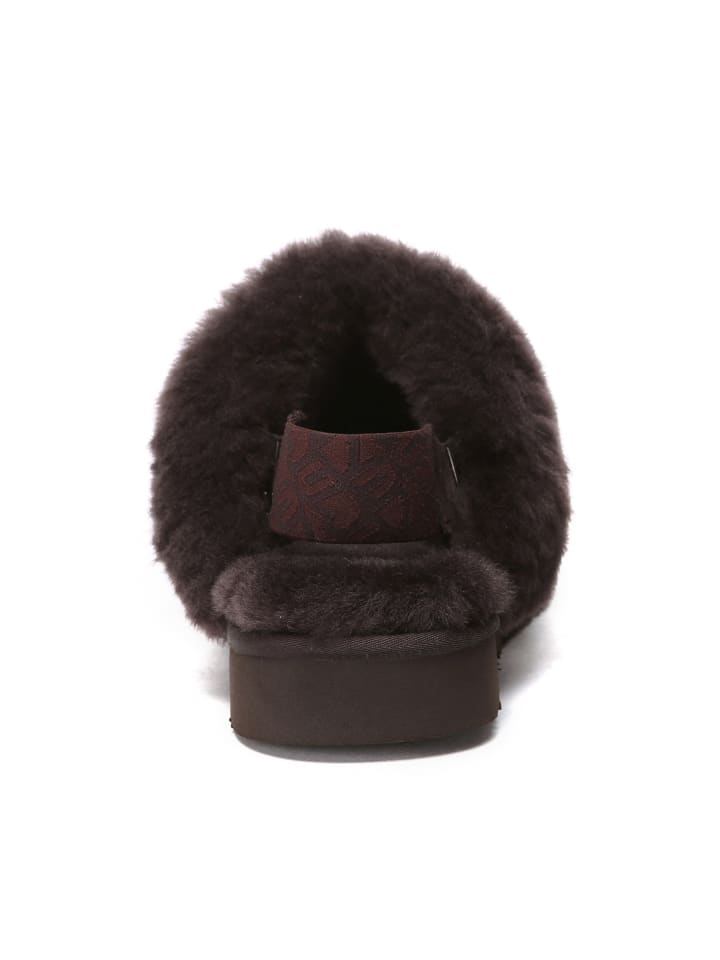 EVERAU Australia Abnehmbare Riemen Slingback Hausschuhe Pelican in Schokolade günstig kaufen